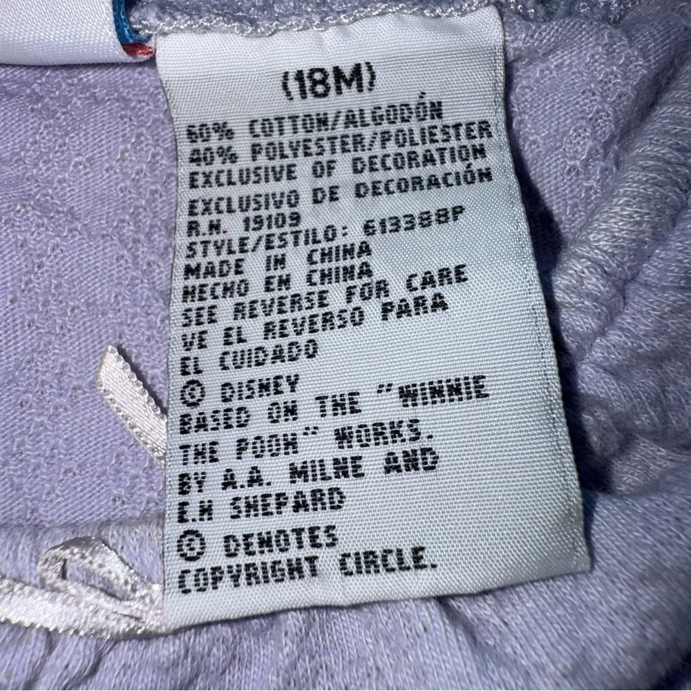 Y2K VTG Winnie the Pooh & Piglet Pants Set Embroidered Floral Ruffle 18 Month